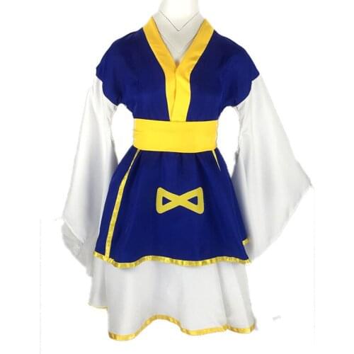 HUNTER×HUNTER Anime Maid Costume Kurapika Kimono Lolita Dress Skirt Woman Man Kid Cosplay Costume Cute Kawaii Halloween Prom Fun