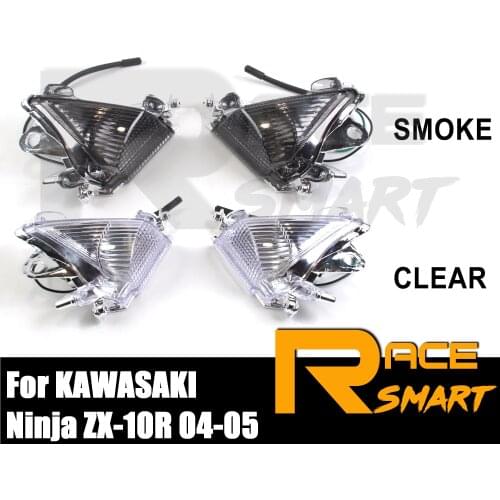 Motorcycle Front Turn Signal Light Lens Cover Case For KAWASAKI 2004-2005 ZX-10R EURO STYLE FLUSH MOUNT-US MODEL ZX10R ZX 10R