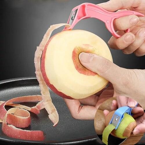 Multifunctional 2-in-1 Peeling Stainless Steel Peeler Ring Peeling Apple Artifact Portable Manual Device Peeler