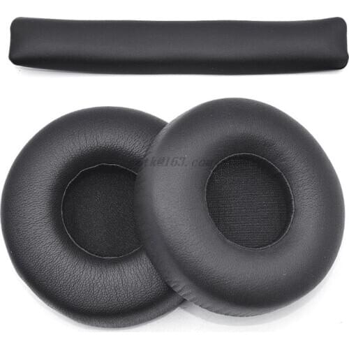 Leather Ear Pads Cushion Cover Earpads Replacement Elastic Headband Beam for JBL Synchros E40BT E40 Headset Headphones
