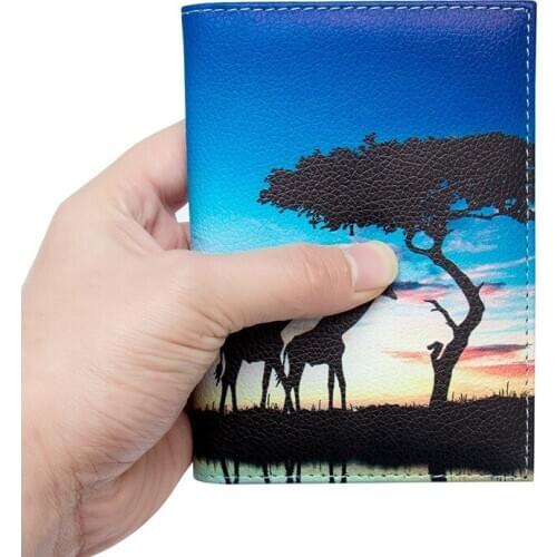 Beautiful Scenery Animals Travel Accessories Passport Holder PU Leather Travel Passport Cover Case High Quality Card ID Holders