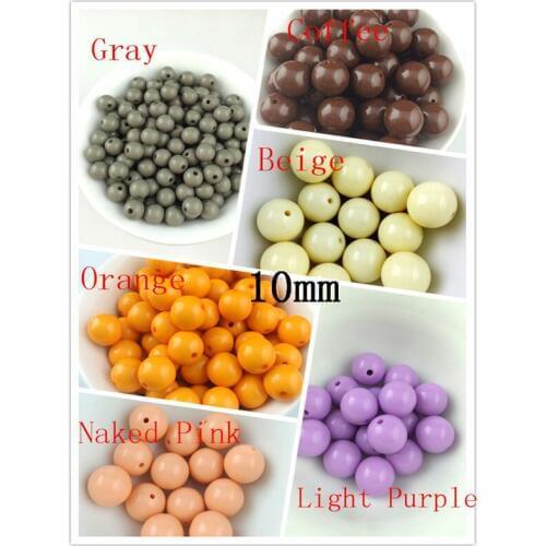 Wholesale 10MM 800pcs Acrylic Gumball Bubblegum Beads Cute Acrylic Chunky Beads For Jewelry Making Necklace Bracelet DIY Beads