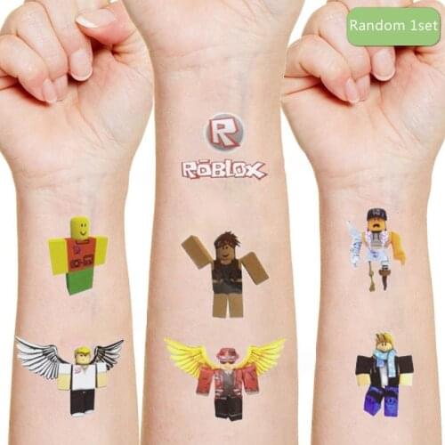 Roblox Temporary Tattoo stickers original random 1PCS action figure surprise Cartoon kids girl boy Christmas birthday gifts Toys