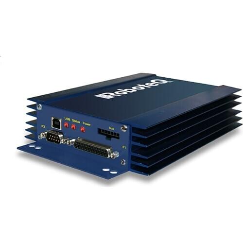 Plutools Brushed DC Motor Controller, Dual Channel, 2 x 150A, 60V, USB, CAN, 8 Dig/Ana IO, Heatsink enclosure