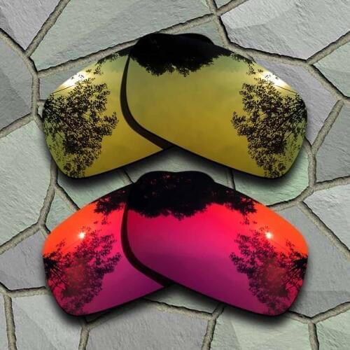Yellow Golden&Violet Red Sunglasses Polarized Replacement Lenses for Oakley Crankshaft