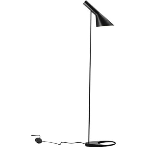 Post-modern AJ Floor Lamp Black Metal Standing Light For Office Living Room Bedside Lamp E27 LED Bedroom Decor lampara de mesa