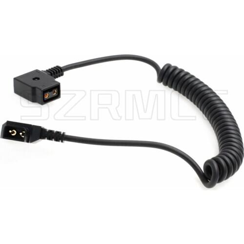 Interface Conversion Coiled Cable D-Tap 2 Pin Male to Female for IDX Anton Bauer Battery ARRI Red Camera