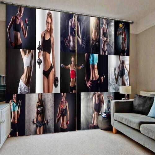 Sport curtains Customized size Luxury Blackout 3D Window Curtains For Living Room