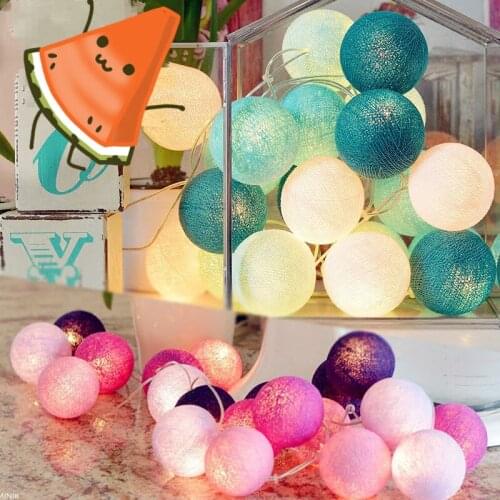 3M LED Cotton Ball Garland Fairy Lights String Christmas Xmas Outdoor Holiday Wedding Party Baby Bed Lamp Chain Decoration