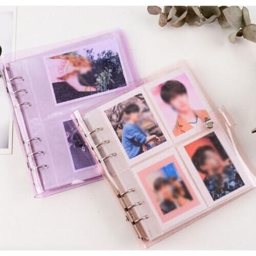 200 Pockets Photo Album Card Holder Jelly Color Transparent Photo Holder Card Bag 3/5 inches Large Capacity Business Card Bag