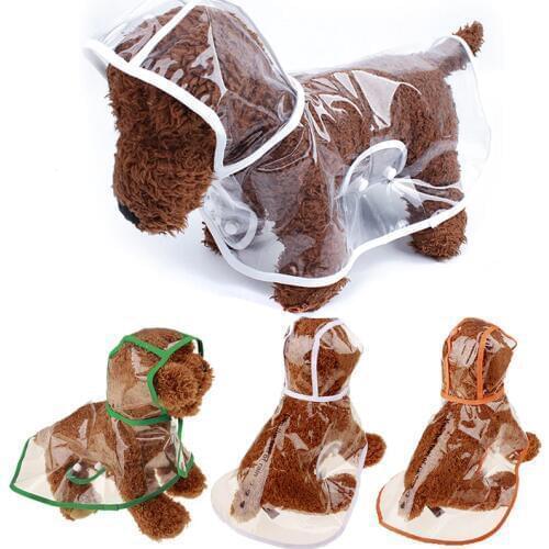 Waterproof Dog Clothes Raincoat Transparent Rain Coat Pet Dog Clothes Raincoat Clothes For Small Dogs Chihuahua Clothing 15S1