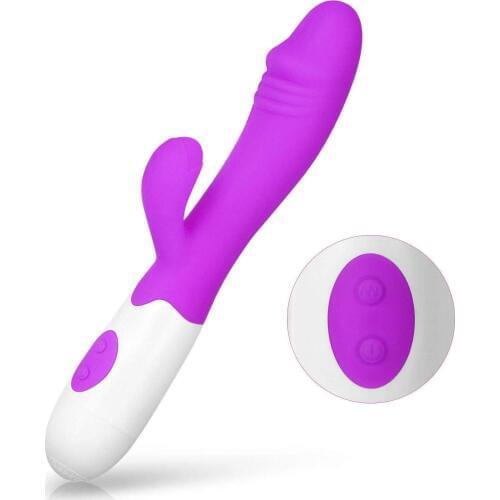 Waterproof Dual Vibe Vibrator Muti Modes Super Silent G-spot Vibrating Sex Toys for Female,Adult Products
