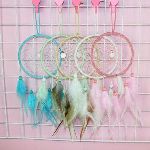 1Set Dreamcatcher DIY Materials Kits Craft Dreamcatcher Pendant Handmade Dream Catcher Decoration Wall Hanging Decor For Room