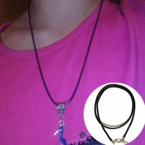 1Pcs Real PU Leather Adjustable Braided Rope Necklaces Pendant Charms Findings Clasp String Cord Twisted Braided Rope 2mm