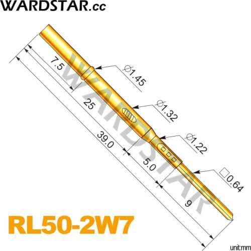 100pcs/lot RL75-4W Spring Test Probes Receptacle Length 39.0mm