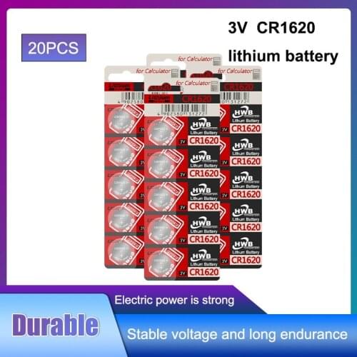 20pc For Maxell cr1620 3v button cell coin lithium batteries for watch car toy ECR1620 DL1620 5009LC KCR1620 BR1620 LM1620