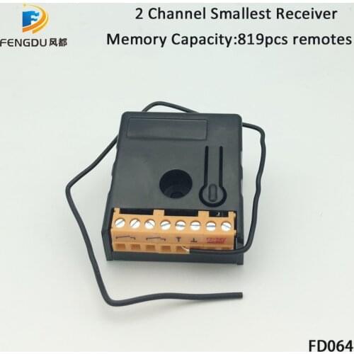 433.92 Mhz 2 Channels RF Universal Auto Gate Remote receiver storage 819pcs remote controls DC12V/24V open code for all chip