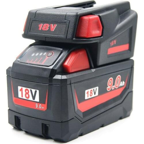 5V 2.1A Adapter Adapter for Milwaukee M18 18V To V18 Lithium Ion Battery USB Mobile Phone Charger Battery Adapter