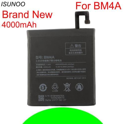ISUNOO 10pcs/lot BM4A 4000mAh Battery For Xiaomi Redmi Pro Battery Li-ion Battery Replacement for Xiaomi Redmi Pro Smart Phone