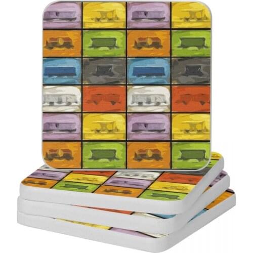 Ticket To Ride Trains Diatomite Square Round Coaster Resistant Water Cup Bonsai Mat Soap Toothbrush Pad Wholesale 10x10cm