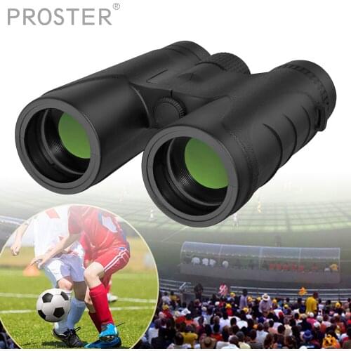 Proster 10X42 Binoculars BAK4 Prism Low Night Vision 10x Magnification for Watch Soccer Game Concert Outdoor Hiking Camping Tool
