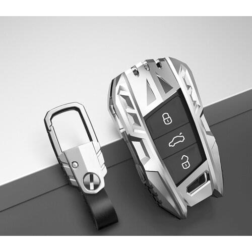 Car key case For Volkswagen VW Tiguan MK2 Magotan Passat B8 CC For Skoda Superb A7 17 2018 2019 2020 key shell cover key chains