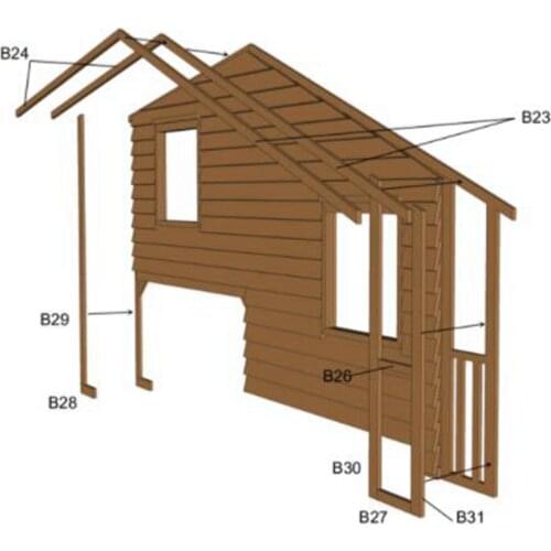 Handmade 1:35 Scale Wooden House DIY Dioramas Model Miniature War