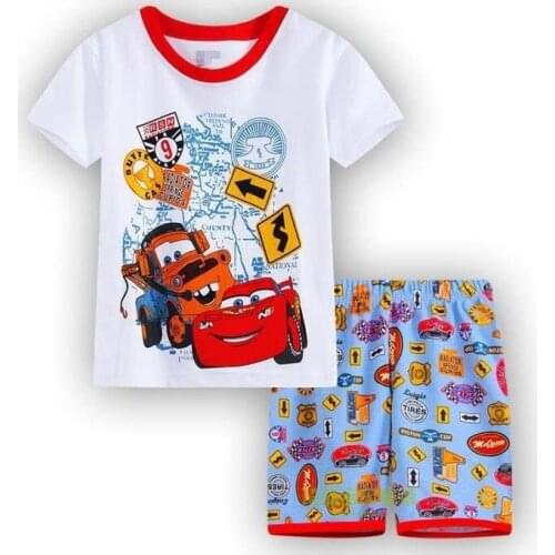Kids pyjamas children sleepwear baby set boys girls cars pijamas cotton nightwear clothes kids clothing pajamas sets
