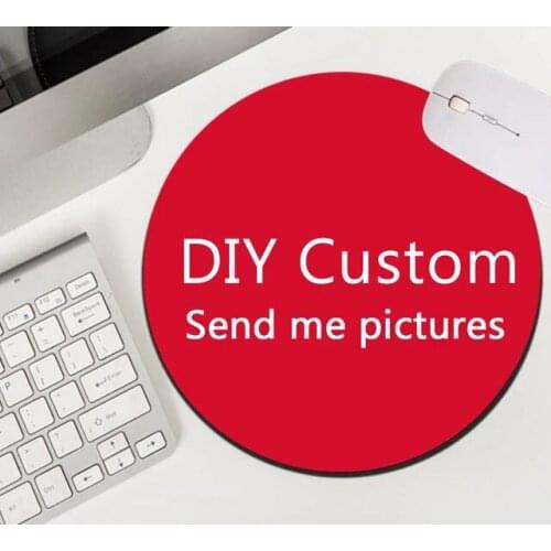 DIY Custom Mouse Pad Round Cute Various Pattern Styles Game Computer Pad Black Mousepad Small Round Desk Mat PC Pad 20x20/22X22