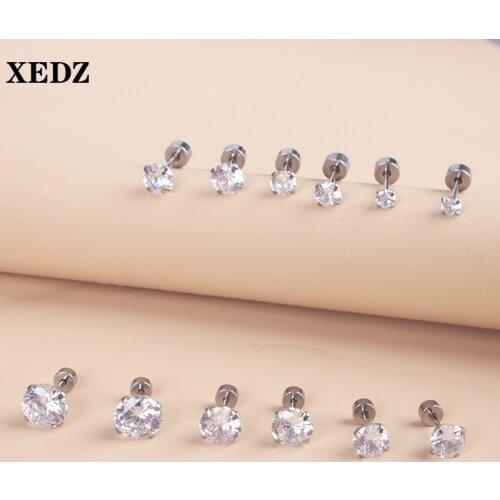 XEDZ Hot Selling Earrings for Women Simple Hao Stone Stainless Steel Classic Fashion Earrings Party Jewelry Gift to Friends New