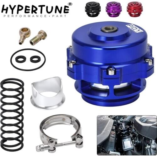 Hypertune - Universal Jdm 50mm V Band Blow Off Valve BOV Q Typer w/ Weld On Aluminum Flange HT5766