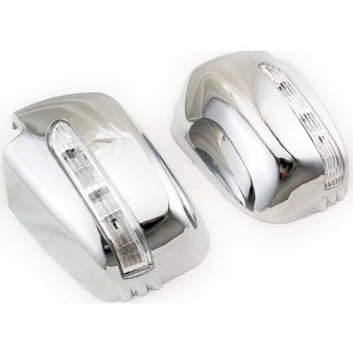 2PC For PAJERO 2005-2014 4th Generation Triton L200 Car Modified Rearview Mirrors Decorative Cover Trim With Light Auto Styling