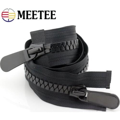 8# 120CM Auto Lock Eco-friendly Zipper for Jackets Double Slider Resin Zippers Open-end Zip Sewing Clothing Coat Down KY2012