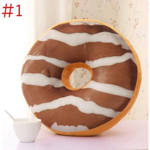 Cute Donuts Pillow Chocolate Donuts Plush Macaron Food Cushion Nice Bottom Cushion Nap Pillow Doughnut Coussin Home Accessories