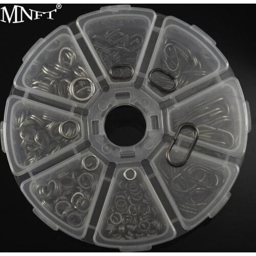 MNFT 30Pcs Quality Steel Barrel Swivel Rings Solid Enforce Fishing Pin Snap Connector Fishing Accessory