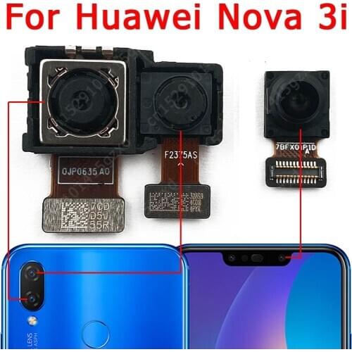 Original For Huawei Nova 3i Front Rear View Back Up Camera Frontal Main Facing Small Camera Module Flex Replacement Spare Parts