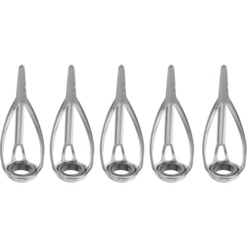 5pcs Fishing Rod Guides Ring Set SIC Ring Spinning Rod Tip Top Guides 4-6mm