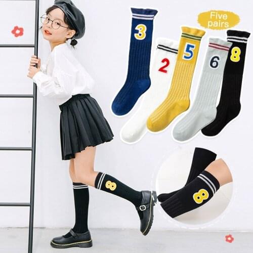 Autumn And Winter Childrens Stockings With Wooden Ears Wild Girls Cute Jacquard Student Socks Baby Socks