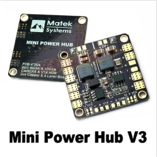 Matek Mini Power Hub Distribution Board V3 PDB BEC 5V 12V for QAV210 QAV250 FPV Drone