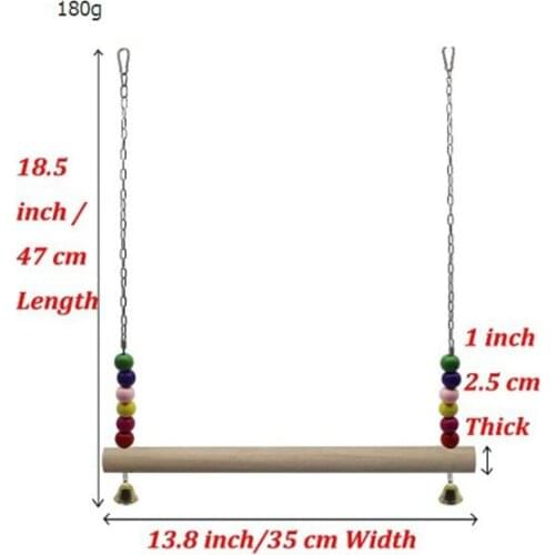 Parrot Poultry Chicken Bird Hanging Swing Pigeon Hen Wooden Perch Stand Platform