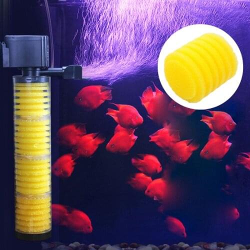 Portable Lightable Aquarium Mini Sponges Filter Parts for Small Pump Pond Fish Tank Filtration Accessories GXMA