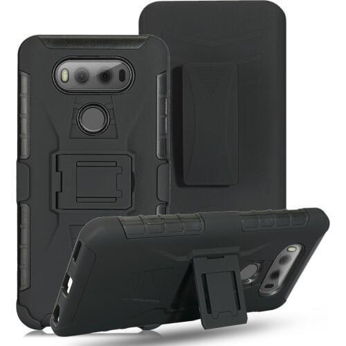 For LG G8 Black Hybrid Holister Defender Builder shockproof Case + BELT CLIP For LG stylus 2 Q stylo 4 K10 2018 V20 G5 G7 G6
