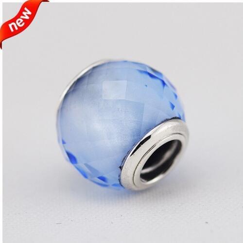 2016 Summer925 Sterling Silver Jewelry Faceted Crystal Charm Bead Fit Silver Charm Bracelets For Women & Men Jewelry DIY