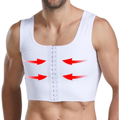 Men Gynecomastia Shaper New Slimming Chest Control Boobs Shapewear Firm Undergarments Stomach Girdles Hook Control