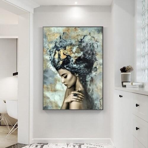 Modern Marble Girl Posters and Prints Abstract Wall Art Canvas Paintings Nordic Cuadros Pictures for Girls Bedroom Decoration