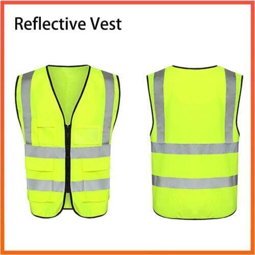 3D Multi-pocket Reflective Vest Reflective Clothing Fluorescent Yellow For Night Riding And Running Equipment