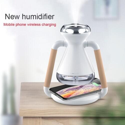 Air humidifier USB With mobile phone wireless charging ultrasonic aroma diffuser home mist maker essential oil diffuser Office