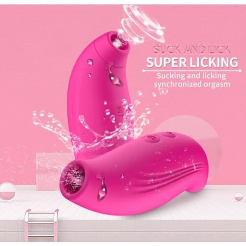 Magic Strong Suction Tongue New Arrival Dual Vibration Clitoris Licking Pumps Powerful Sucker Nipple Stimulator Sex Toys Bullet
