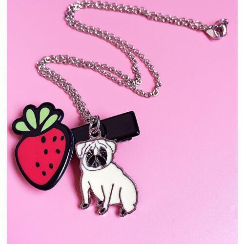 Jewelry Pug Necklace Dog Pet Puppy Necklaces & Pendants Delicate Women Necklace Animal Charms DIY Maltese Dog Hand Catenary Gift