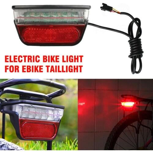 6-80V Electric Bike Light for Ebike Taillight Rear Electric Scooter Bicycle Rear Tial Light Brake Night Safety Cycling Parts